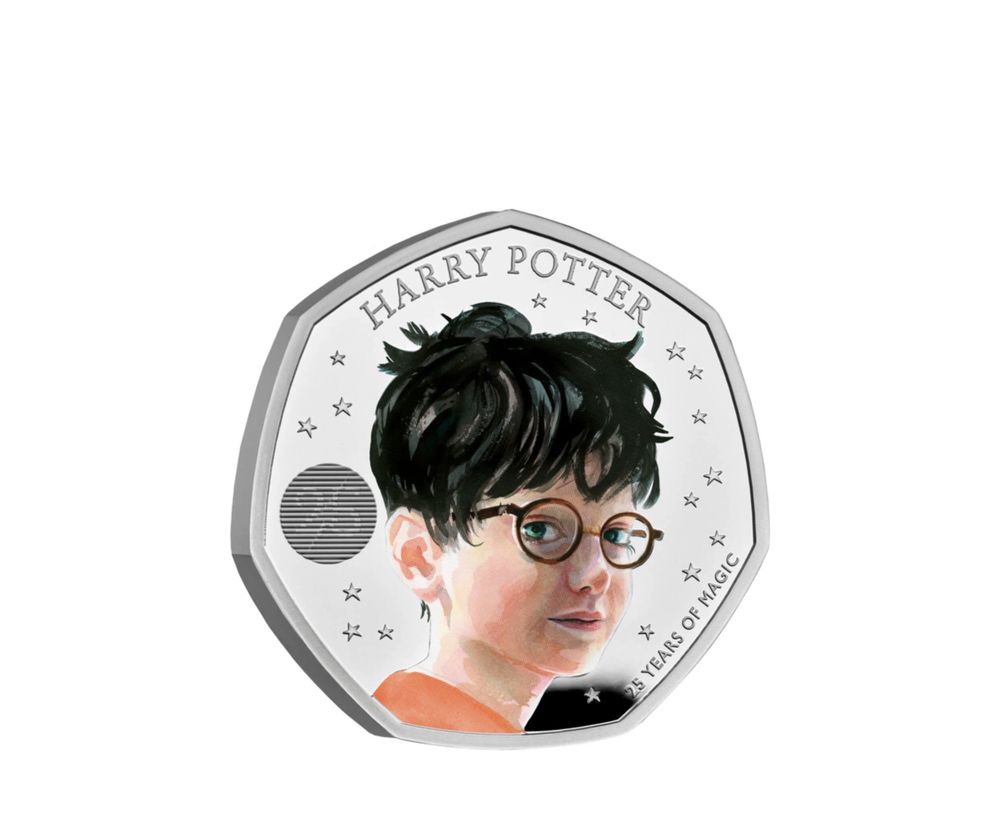 Moeda Harry Potter 25 anos Proof