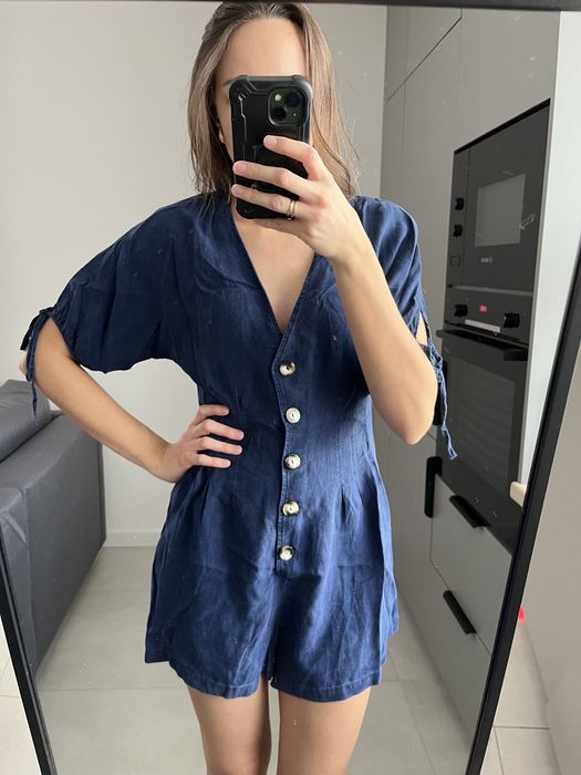 Granatowy kombinezon zara