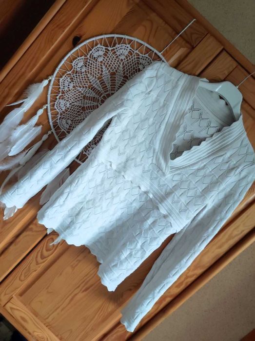 bluzka koronkowa ażurowa  włoska top elegancka