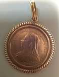 Libra ouro com aro, 12,5g