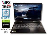 HP Gaming 15 IPS Core i5-9300H 4.1ГГц 16/256+320Гб GTX 1050 Ігровий