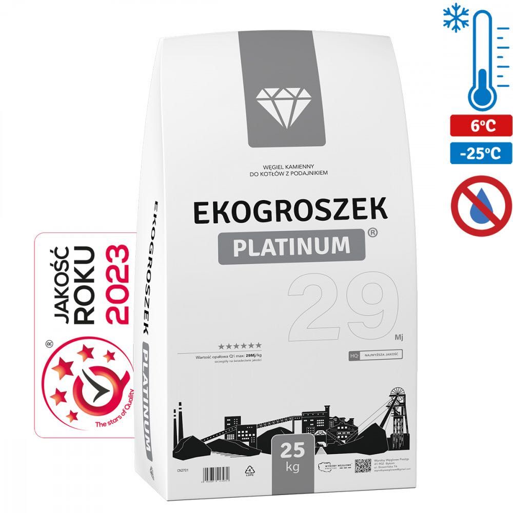 Ekogroszek Platinum® 29 MJ. Transport cała Polska. Jakość