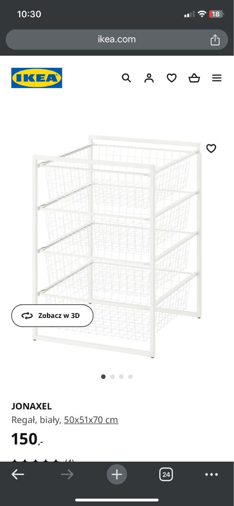 Regał Jonaxel Ikea