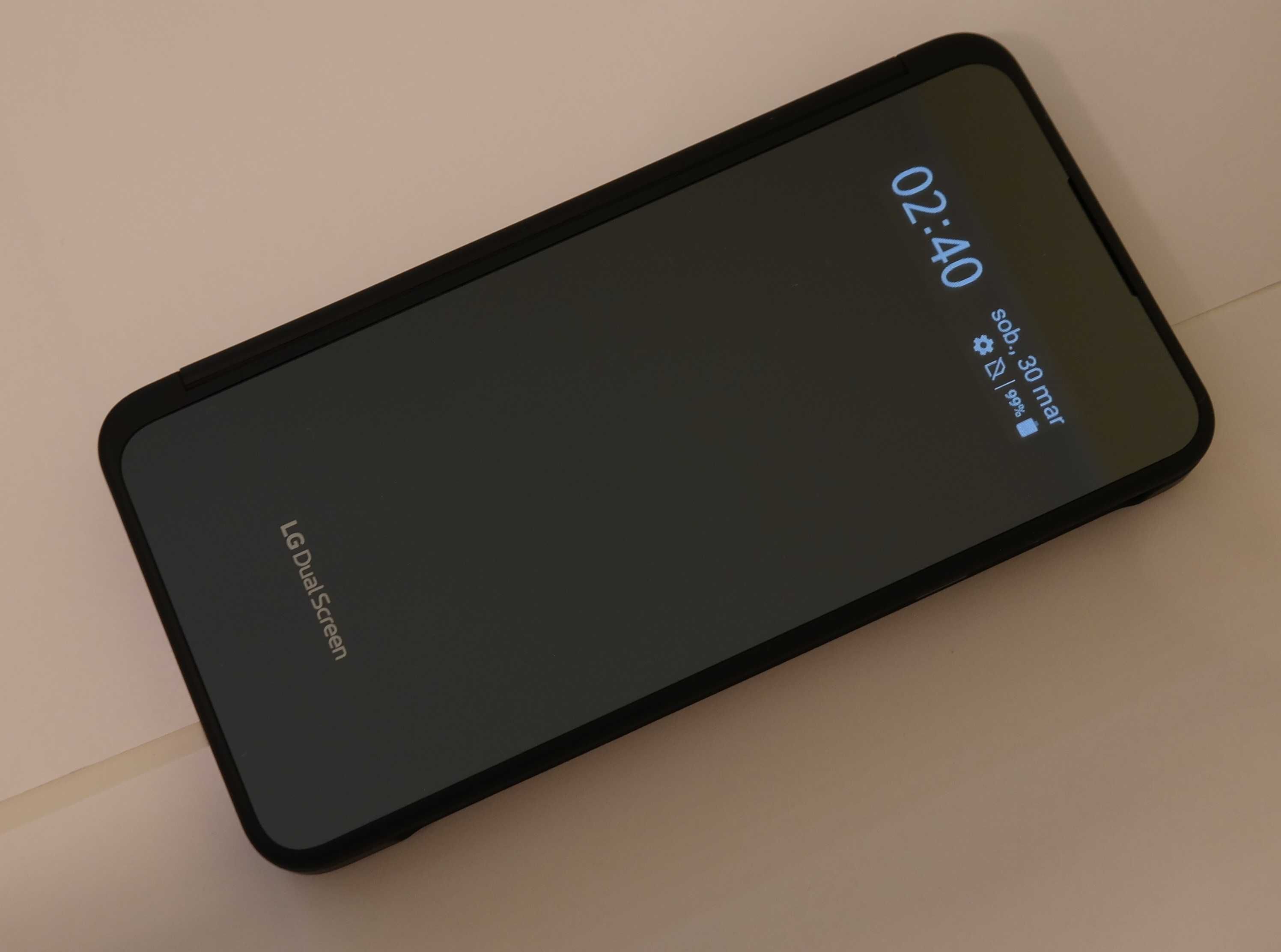 Smartfon LG G8X ThinQ Dual Screen, Dwa ekrany,Czarny, Ładny stan