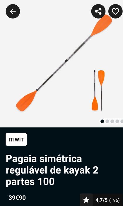 Kayak com pouco uso, coletes salva vidas  2 pagaias, e bomba