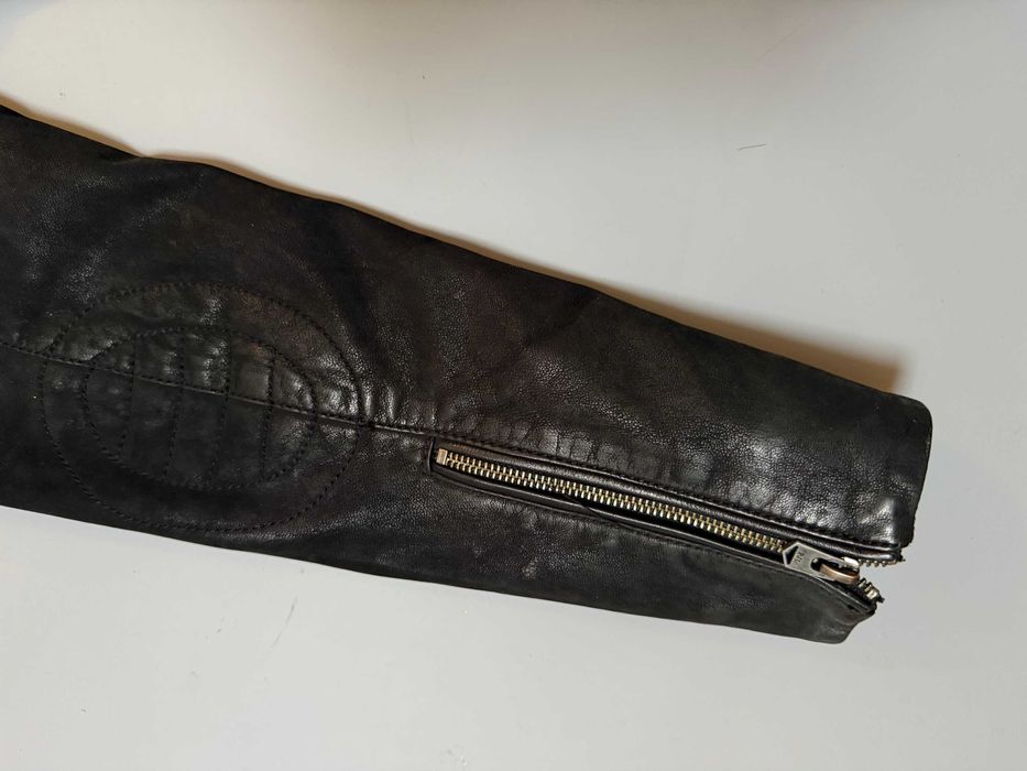 Skórzana kurtka, czarna ramoneska, Pepe Jeans, rozm. L