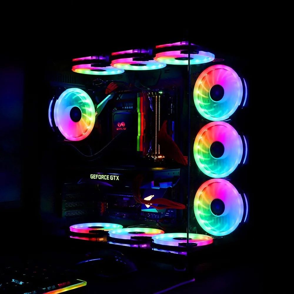 Zestaw 3 wentylatorów do komputera rgb