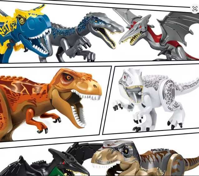 T-REX / INDOMINUS do LEGO Jurassic World Dinozaur Figurka Klocki Model