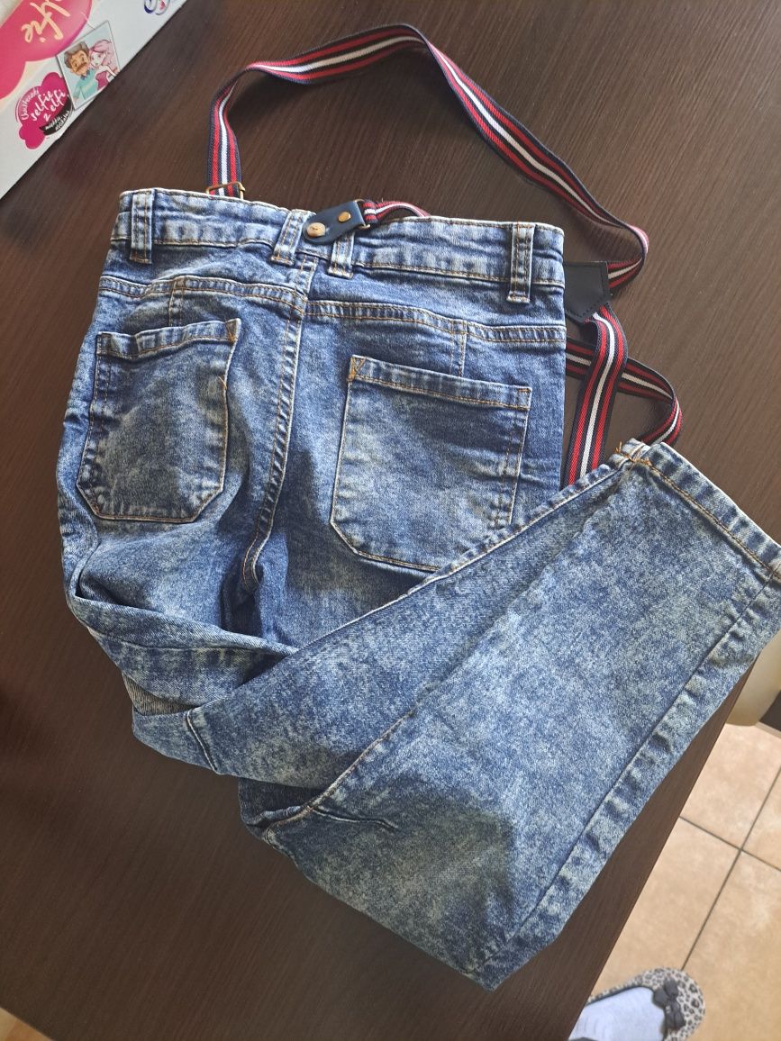 Spodnie jeansowe marmurkowe 122