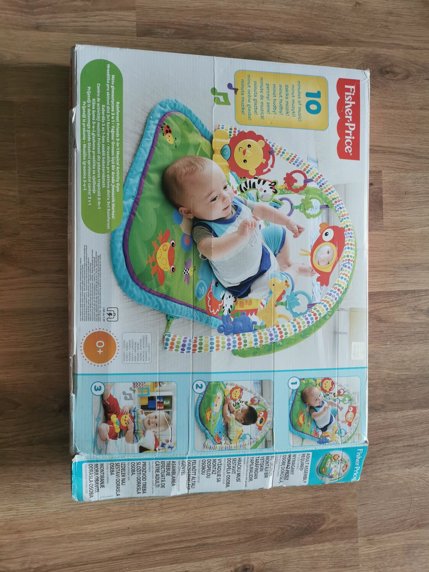 Mata gimnastyczna edukacyjna niemowlęca sensoryczna fisher price