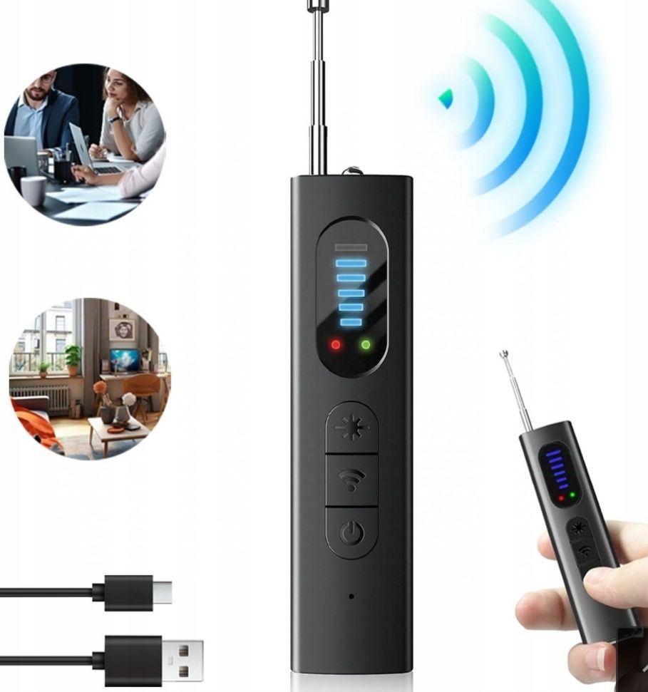 wykrywacz detektor podsłuchy kamery telefony gsm lokalizatory gps