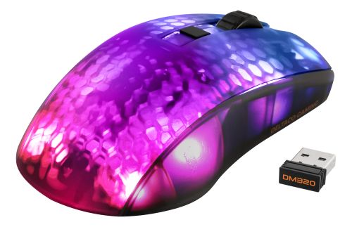 Myszka Bezprzewodowa Półprzeźroczysta Rgb Komputerowa Dla Graczy -Out