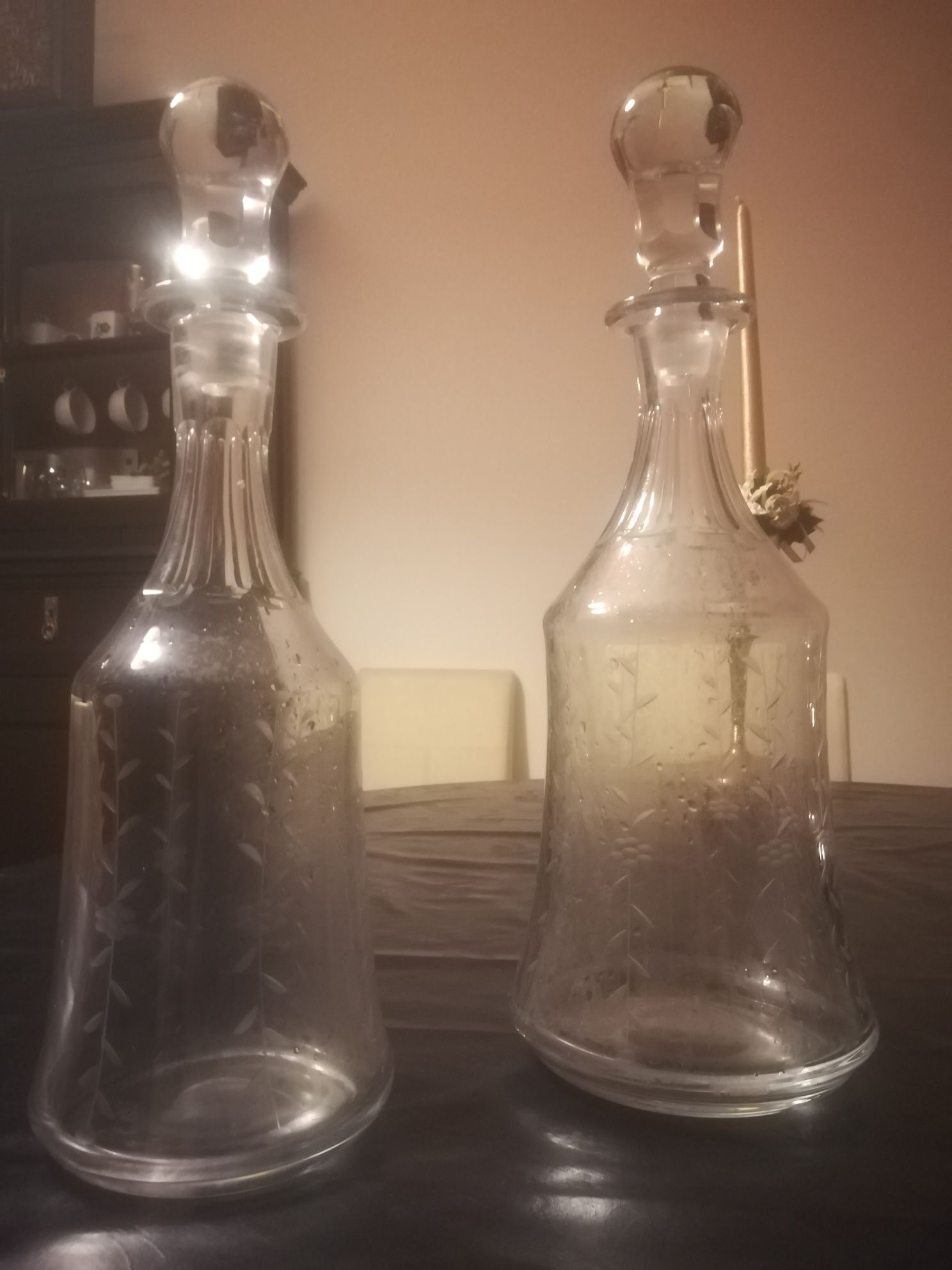 2 garrafas cristal da Marinha Grande