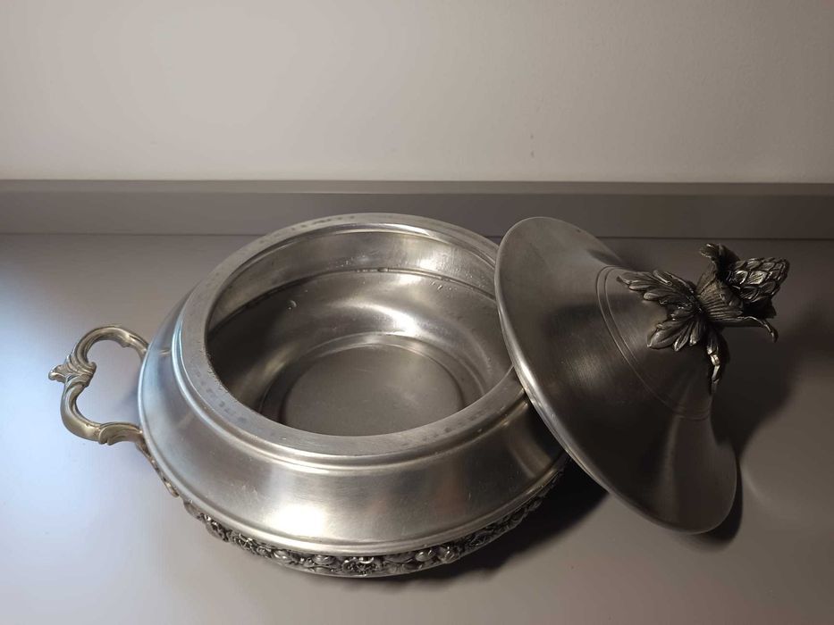 Terrina em Estanho J. Dores (J.D) – 95% Estanho Puro