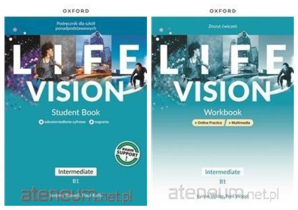 NOWE/ LIFE VISION Intermediate B1 OXFORD Podręcznik + Ćwiczenia