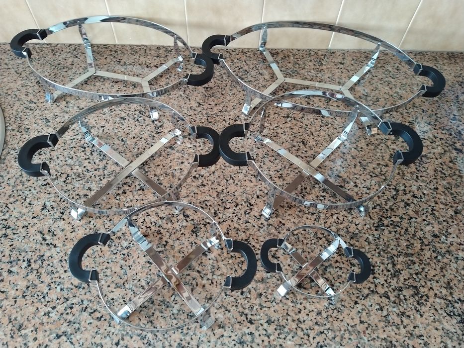 Bases com pegas para tachos taças travessas casa restaurante hotel