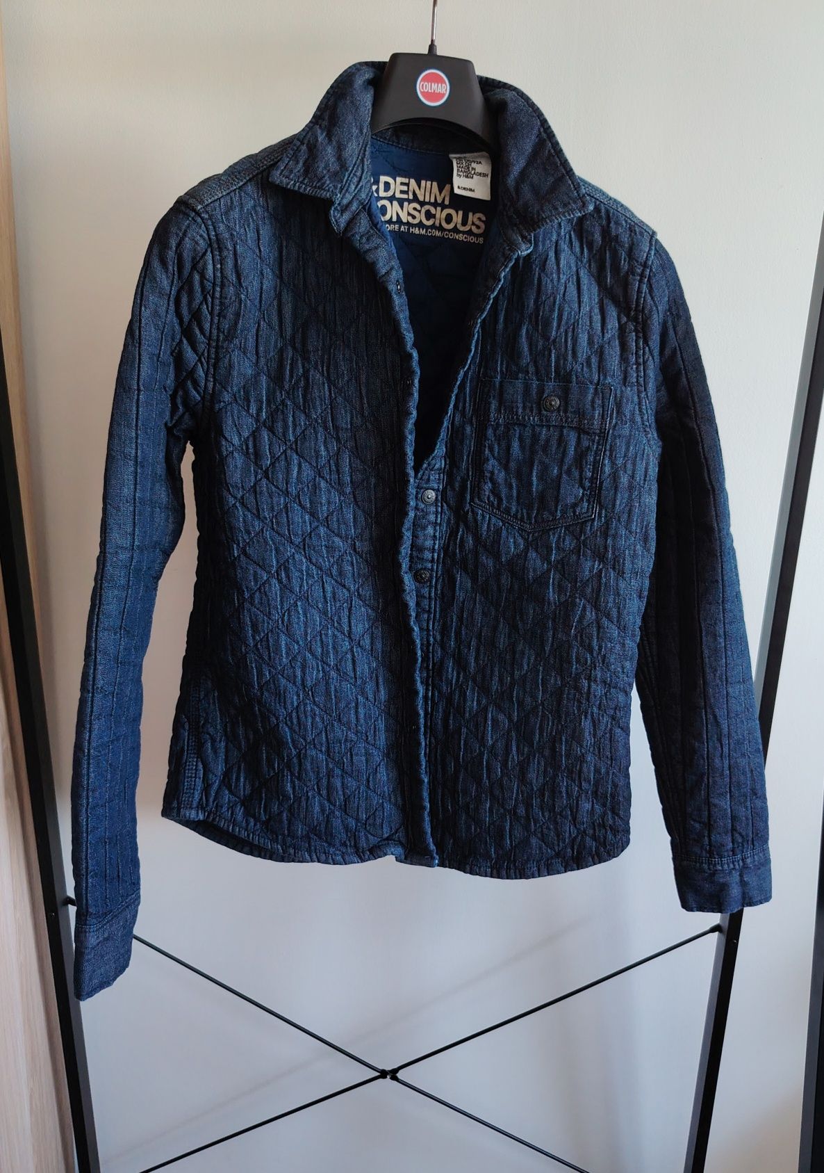 H&M jeansowa koszulowa kurtka męska S