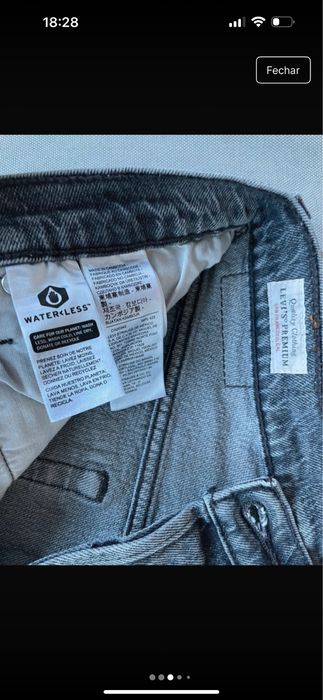 Calçoes ganga cinzentos Levis