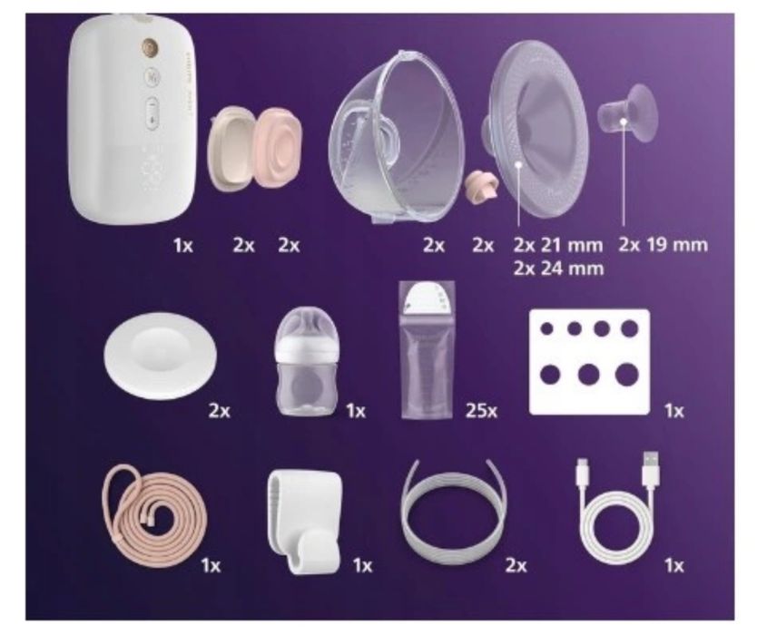 Philips Avent podwójny elektryczny laktator samonośny SCF547/11