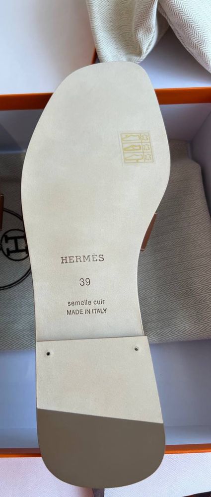 Шлепки hermes oran оригинал, 39 размер