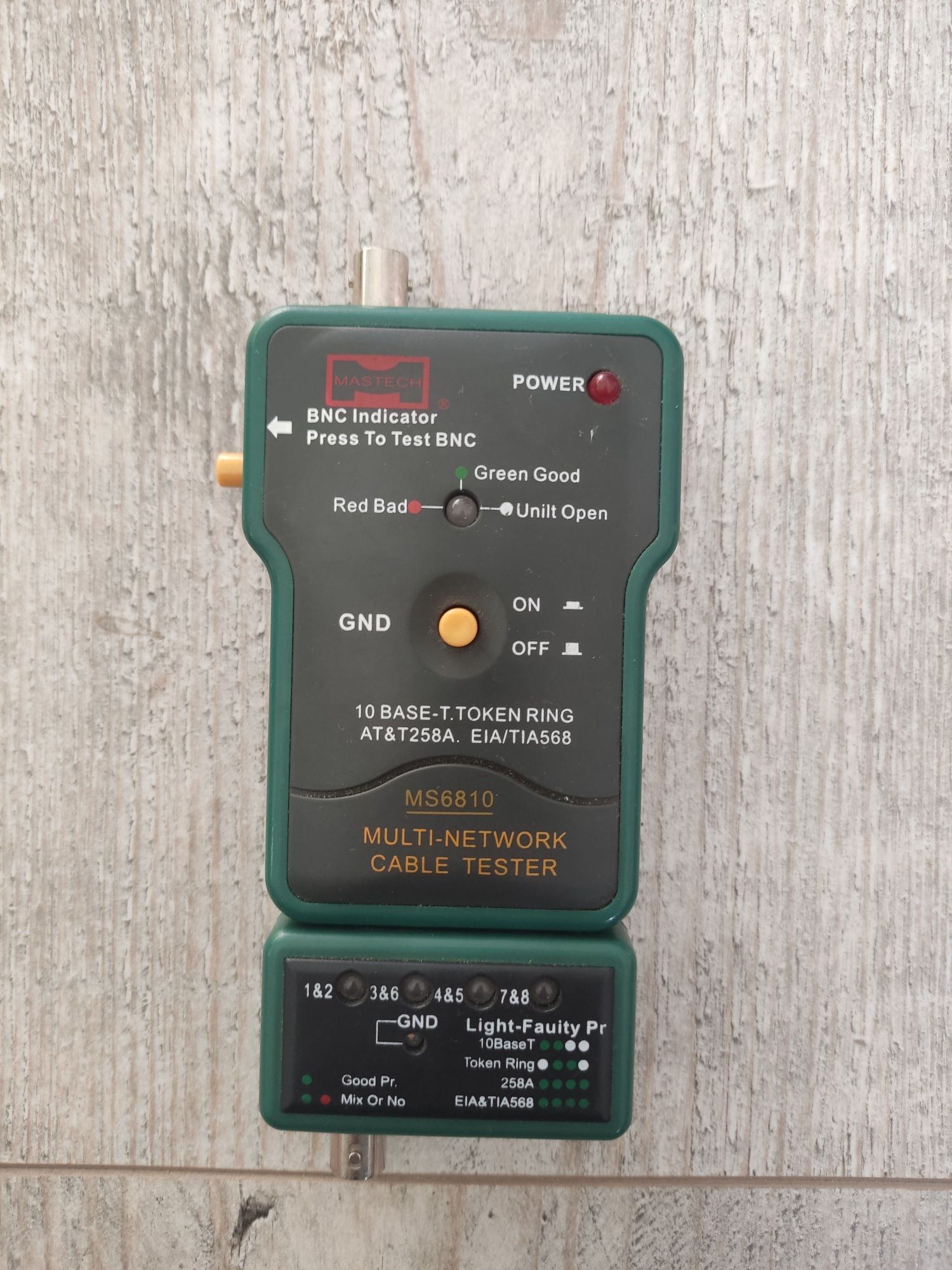 Tester kabli sieciowych LAN + BNC MS6810