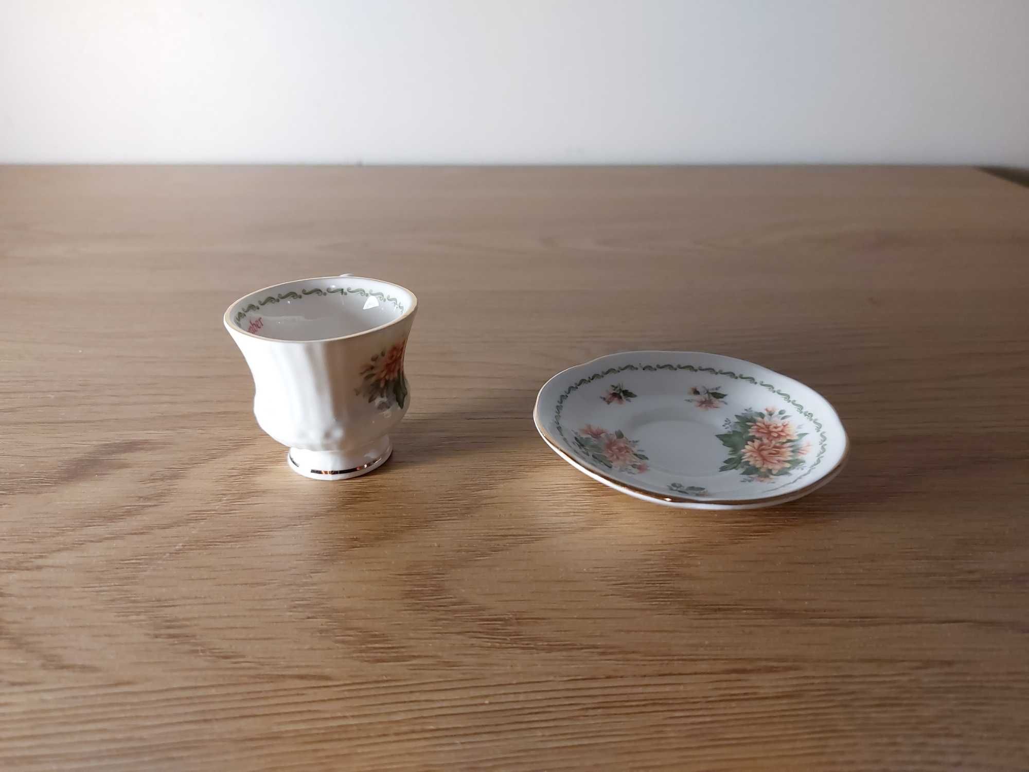 Chávena e pires em miniatura - Vintage Elizabethan Staffordshire