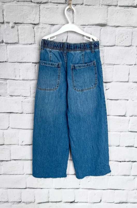 128 * ZARA * spodnie jeansy szerokie culotte niebieskie