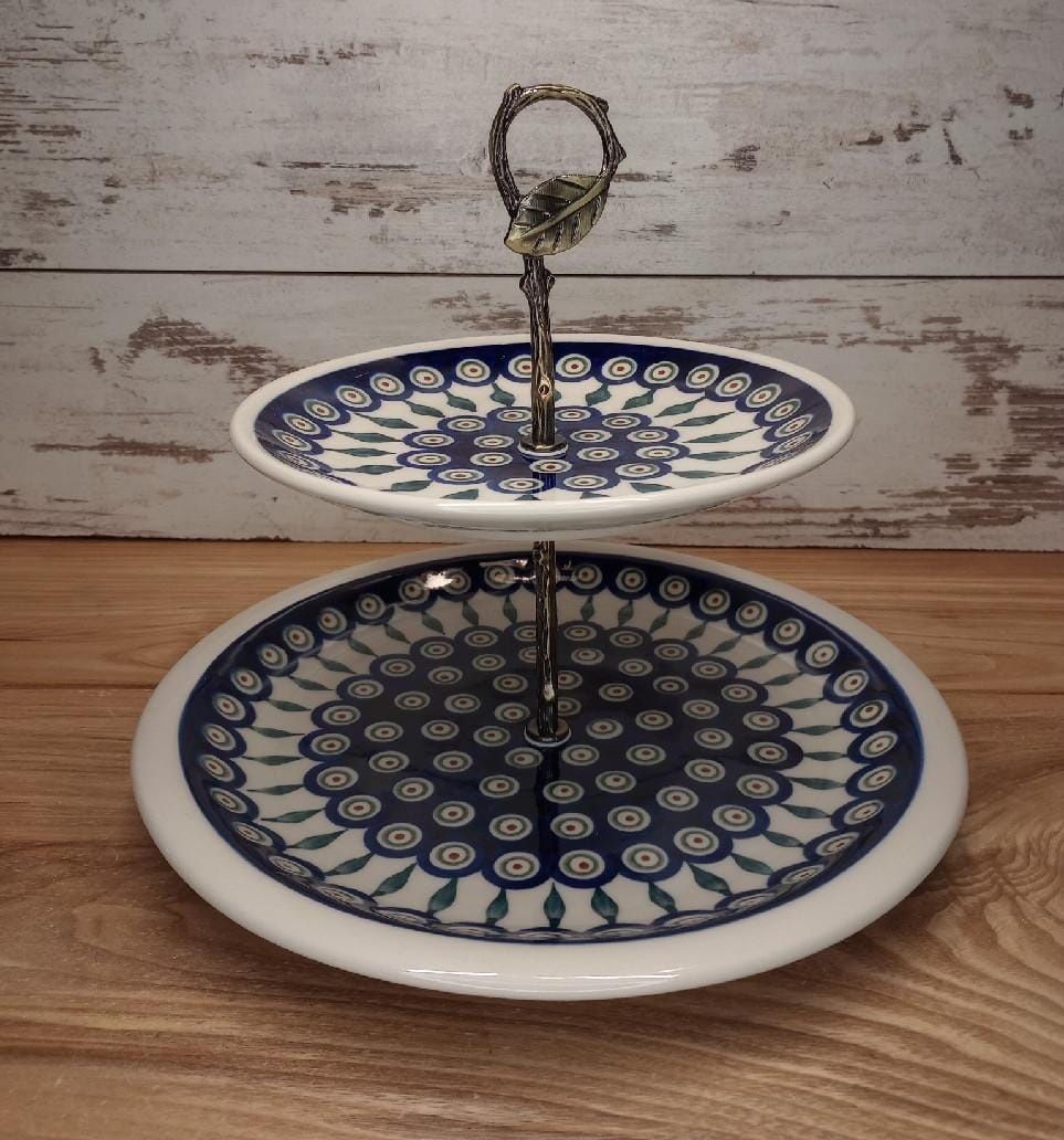 Patera na ciasto ceramiczna 2 w 1 ceramika Z.C. Bolesławiec Z.C.B.