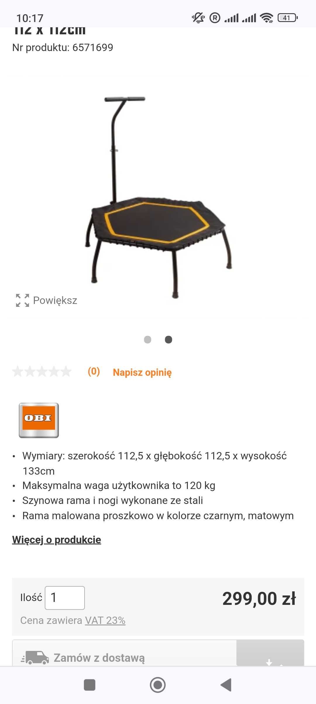 Trampolina do cwiczeń
