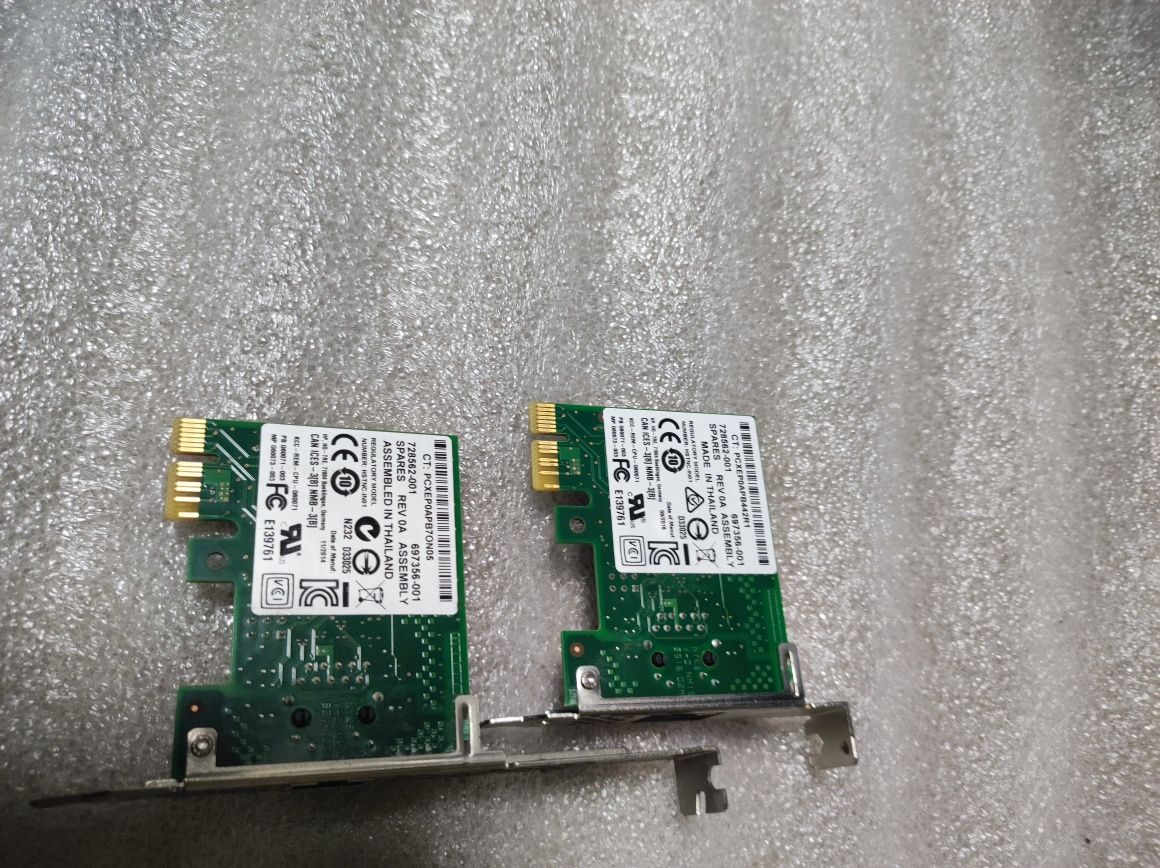 Мережеві карти HP Intel Gigabit Ethernet 728562-001 697356-001 PCIe x1