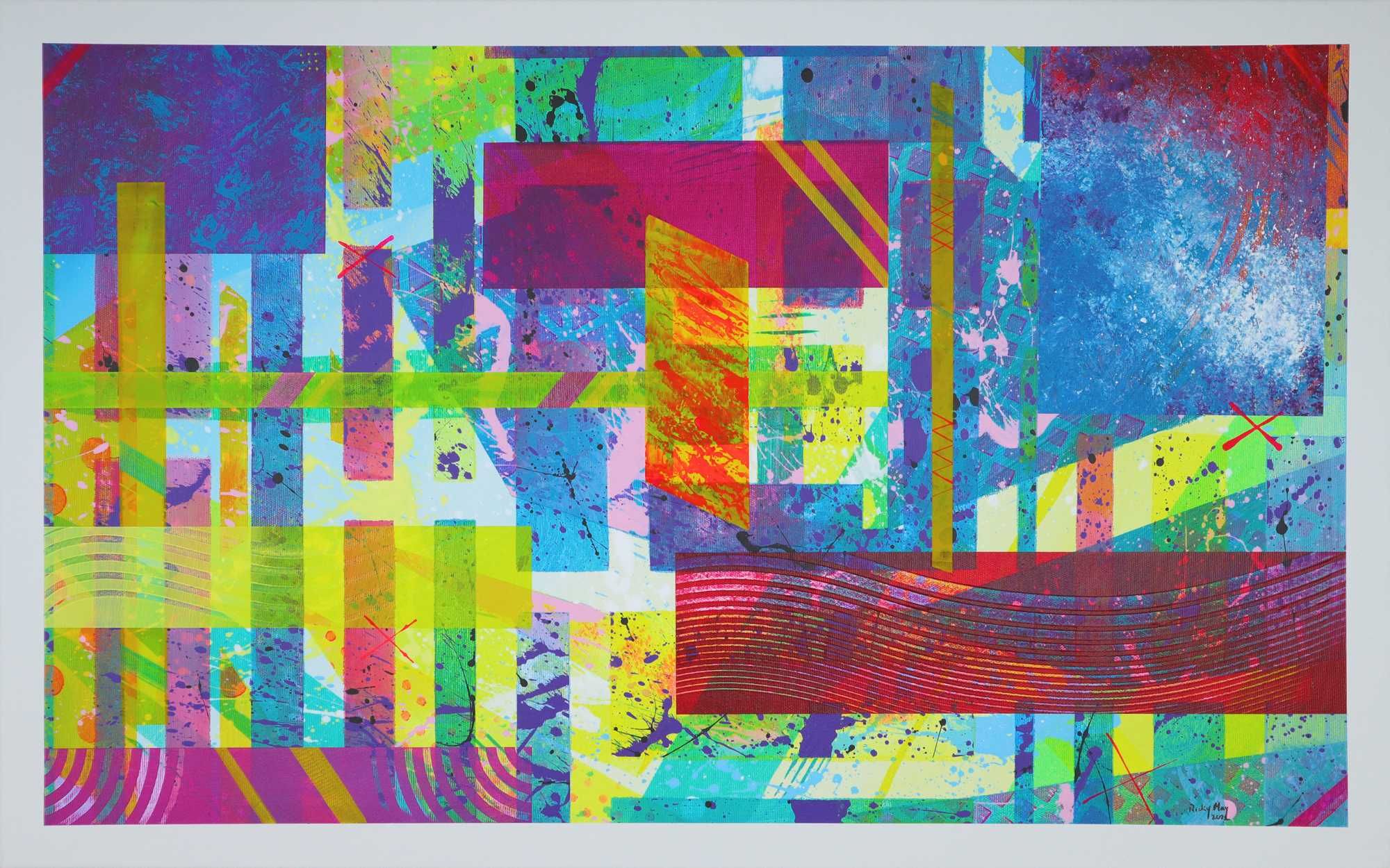 11 Abstrakcja obraz ręcznie malowany idealny na prezent 50 x 80 cm