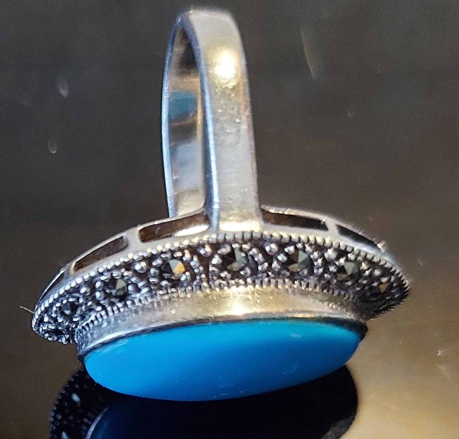 Перстень серебро с бирюзой