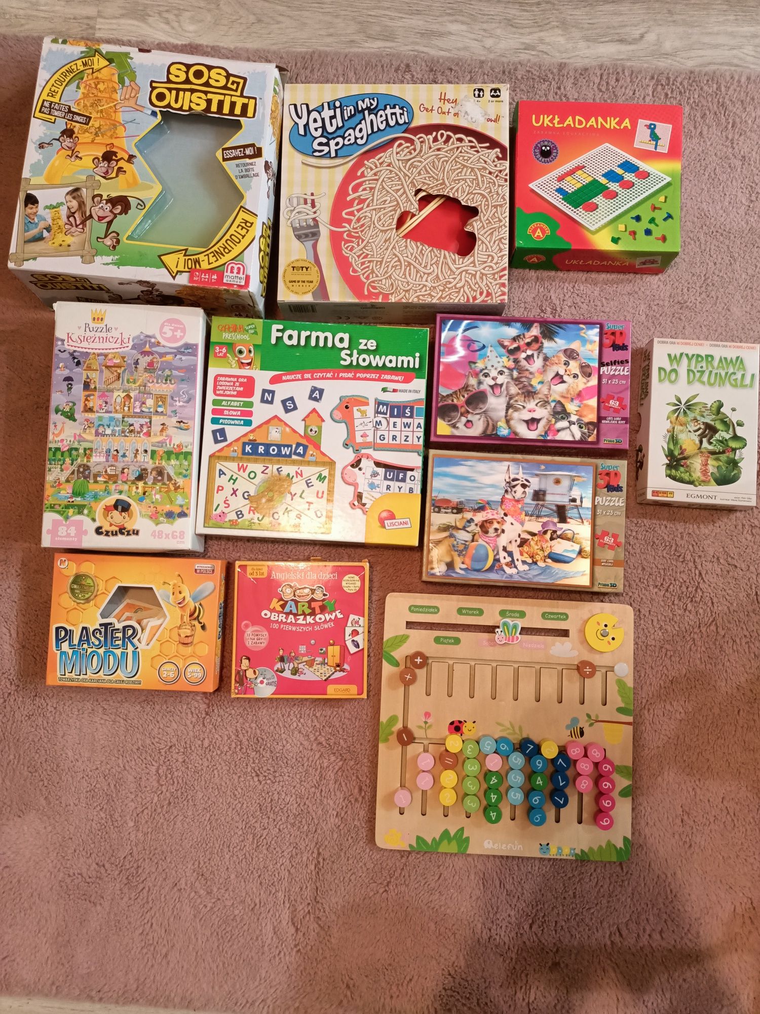 Okazja pilne Ogromny zestaw zabawek gier puzzli układanek dla dziecka