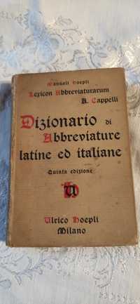 Słownik skrótów łacińskich i włoskich vintage
