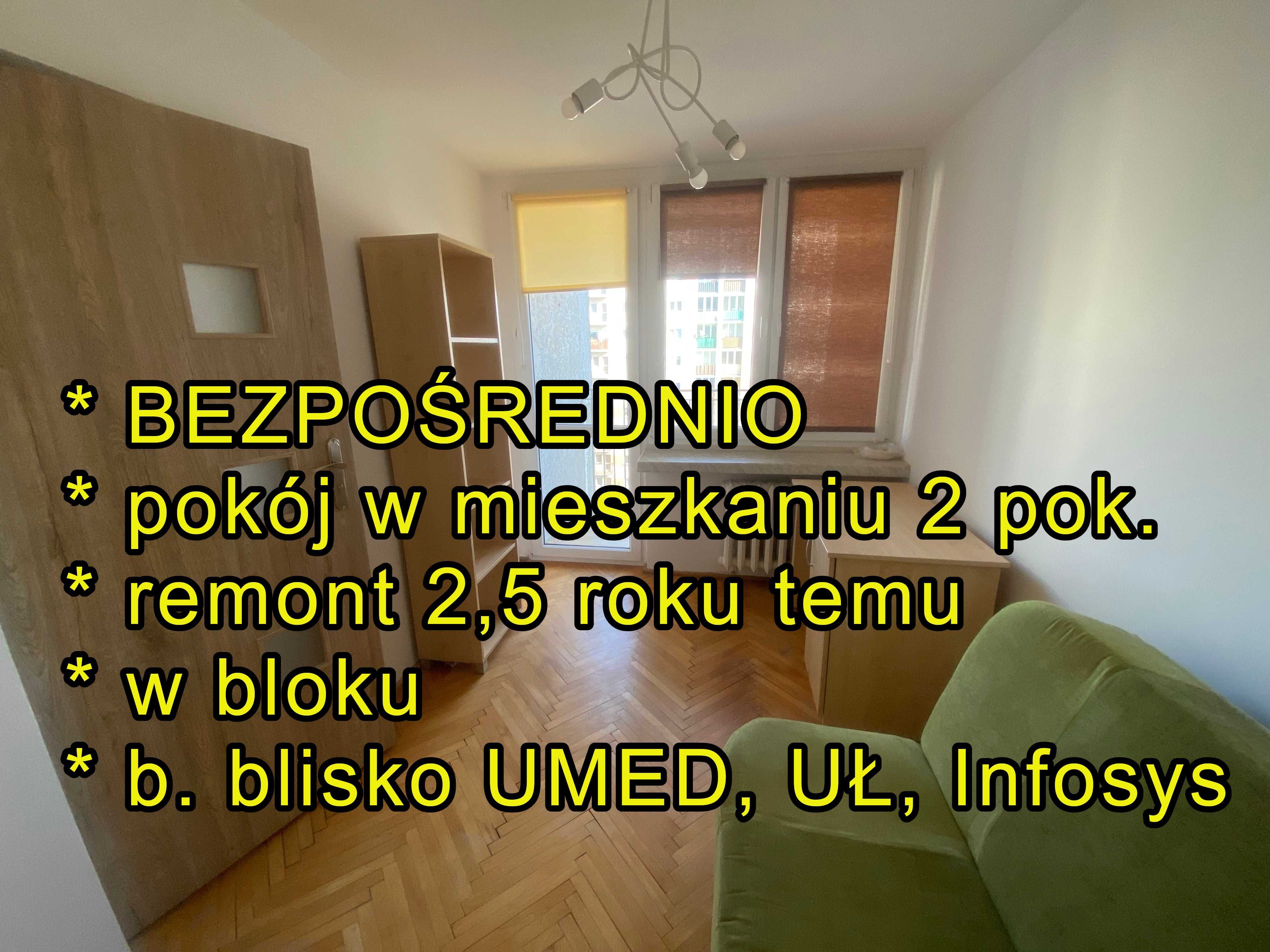 Pokój 11m2 Tamka / Pomorska / Konstytucyjna, po remoncie, Studenci