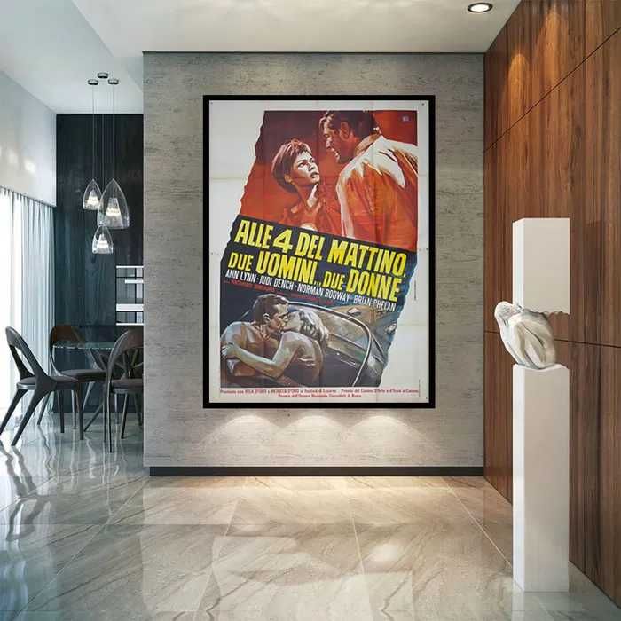 Poster 200x140cm de 1968 - ALLE 4 DEL MATTINO DUE UOMINI,…DUE DONNE