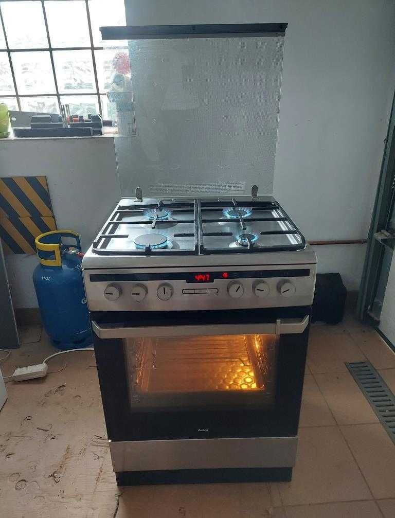 OKAZJA Kuchnia AMICA gazowo-elektryczna 60cm LCD INOX BDB Stan Gratis!