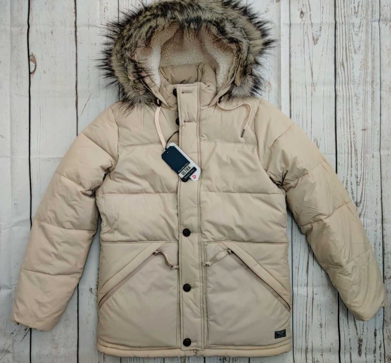 Kurtka zimowa L Parka Abercrombie & Fitch Ultra Sherpa Puffer NOWA