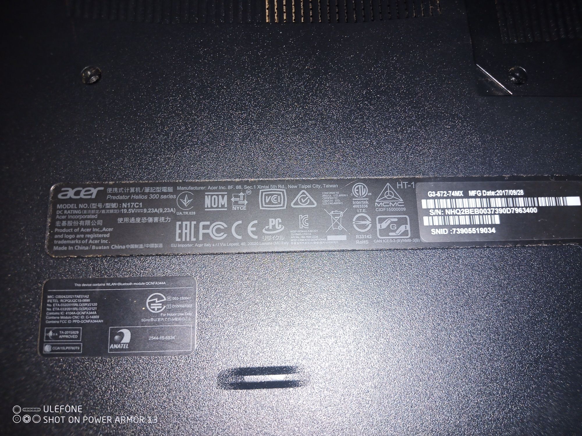 Acer Predator hélios 300