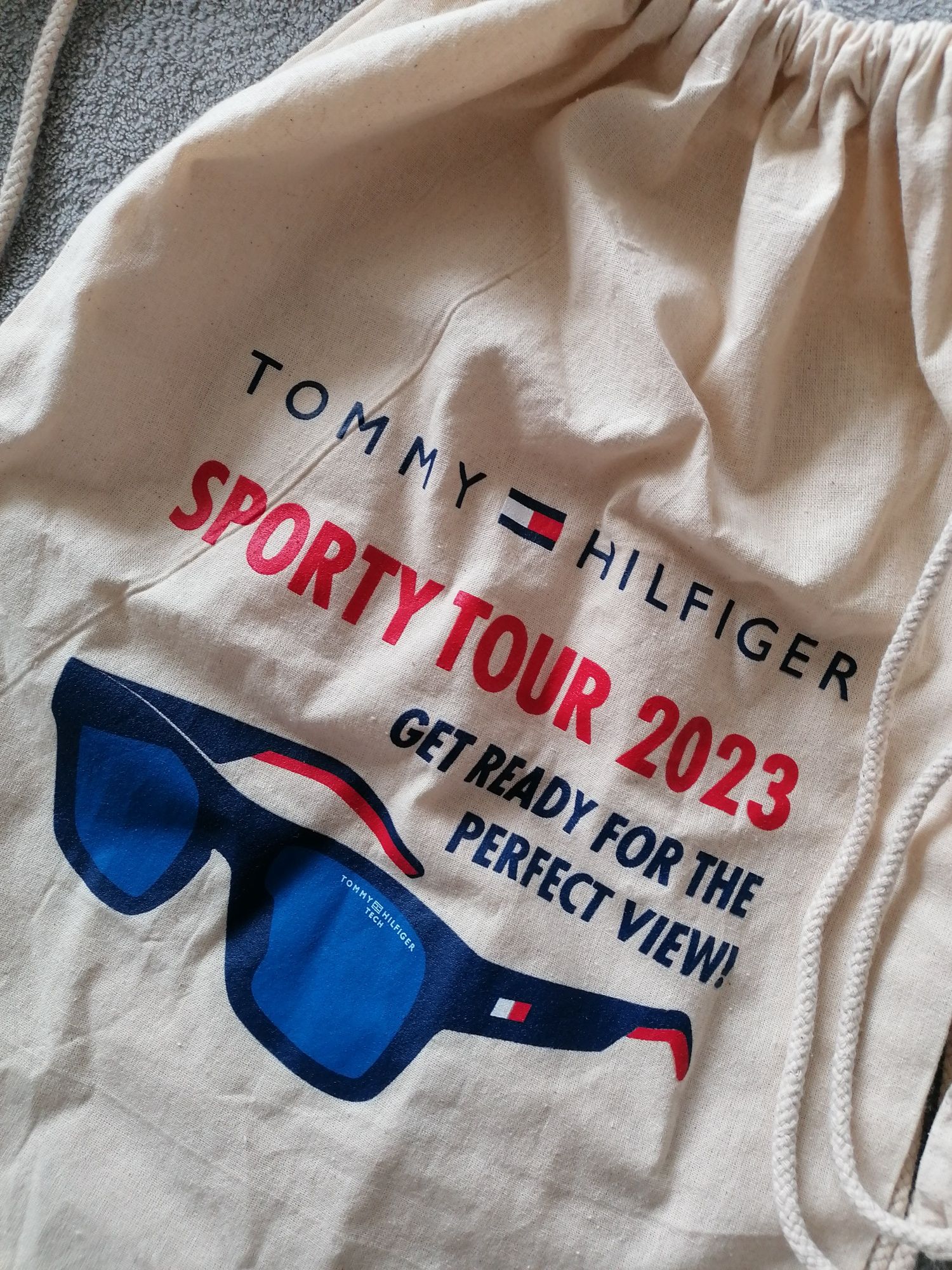 Materiałowa torba plecak shopper Tommy Hilfiger