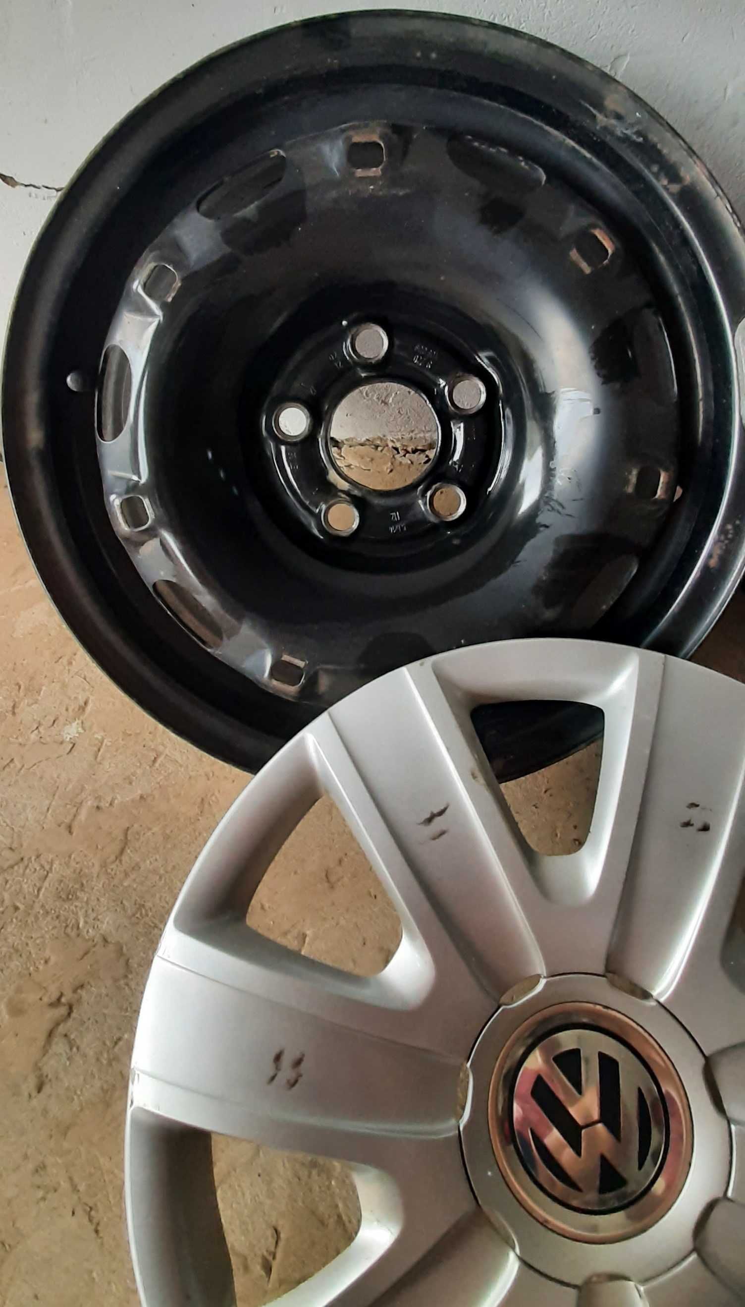 Металеві диски з ковпаками R14 5×100 VW Polo, Skoda. Оригінал.
