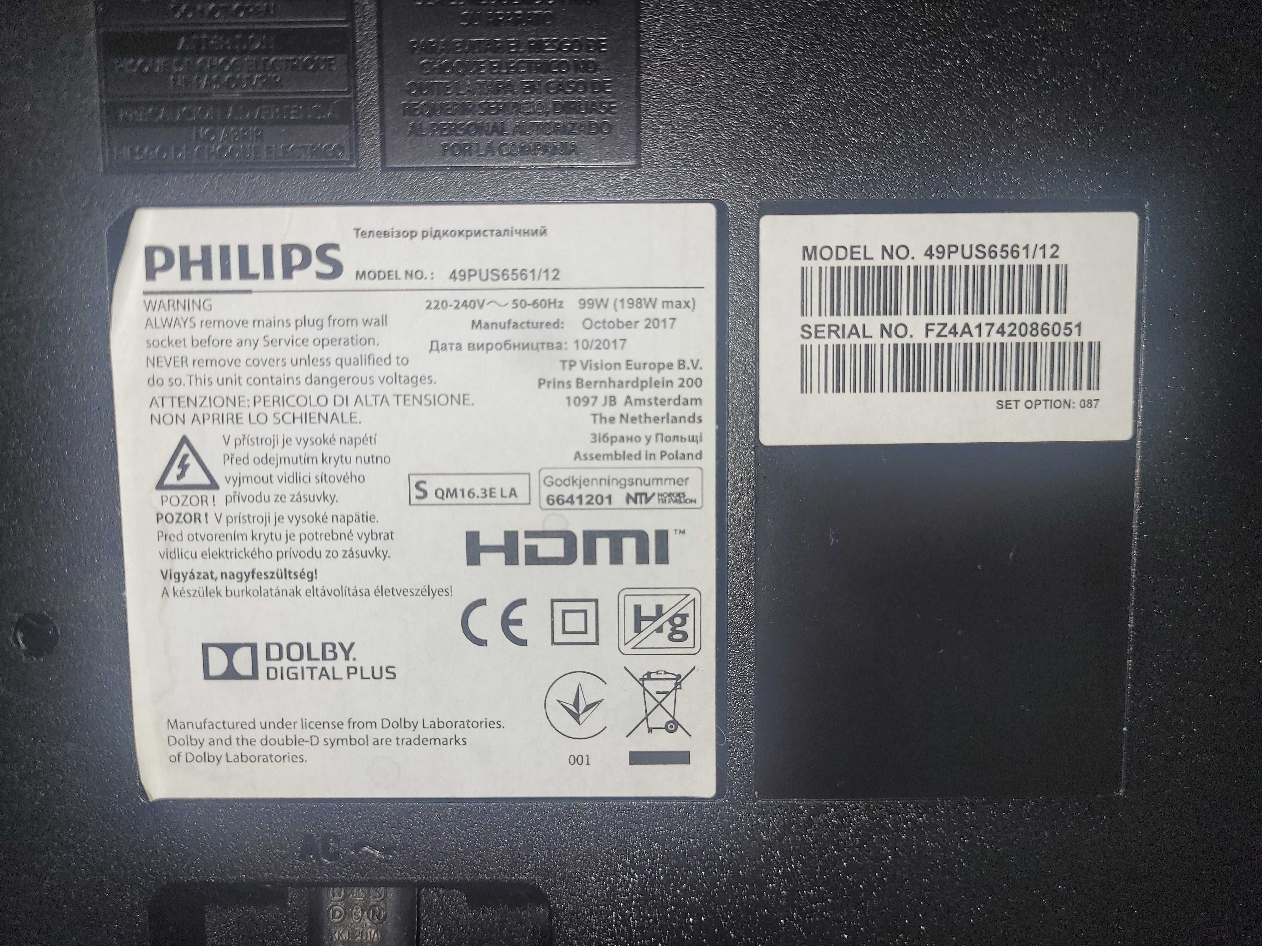 Telewizor philips 49pus6561