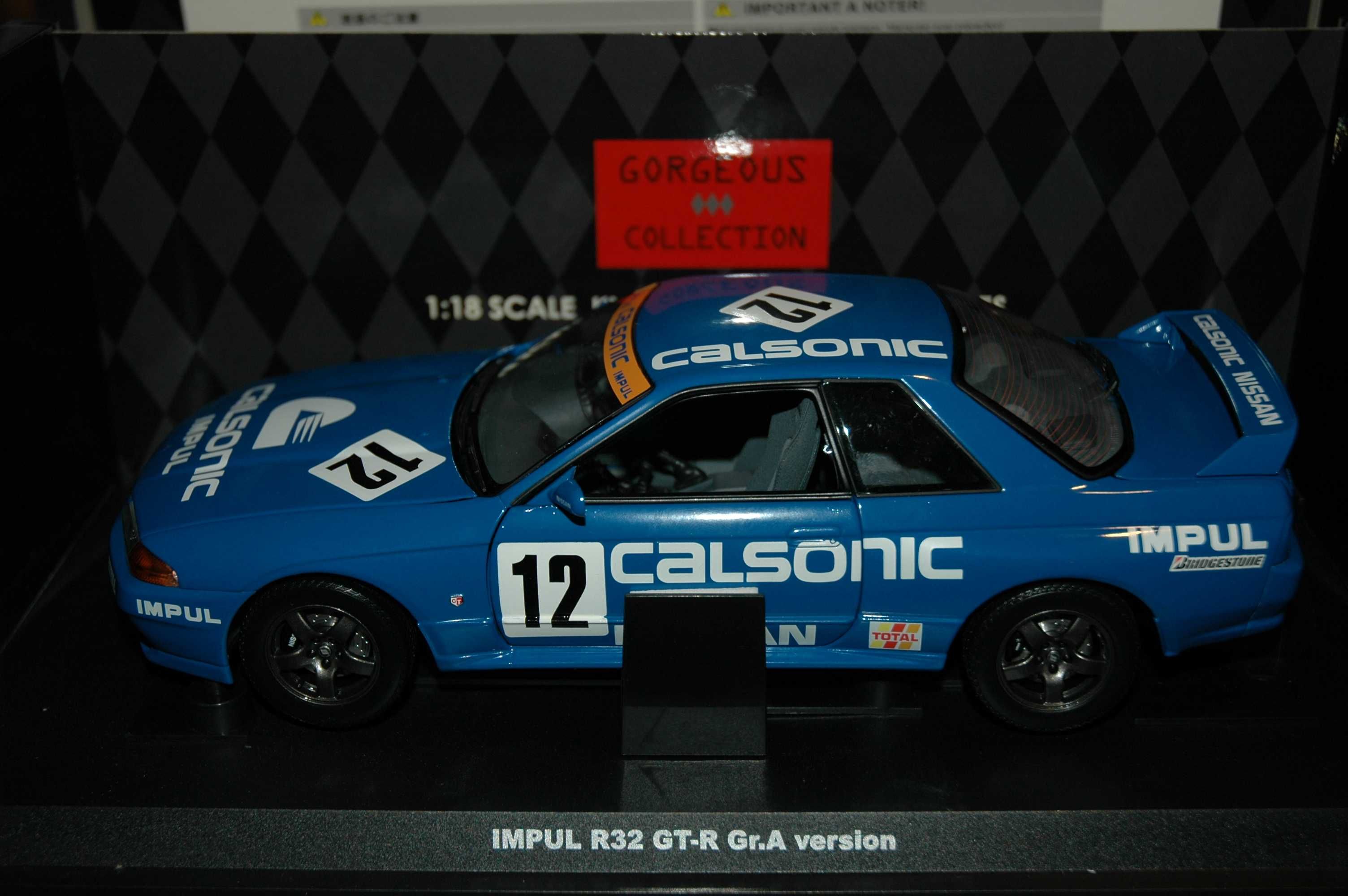 Miniatura Nissan Skyline GT-R R32 #12 Calsonic 1993 Kyosho 1:18