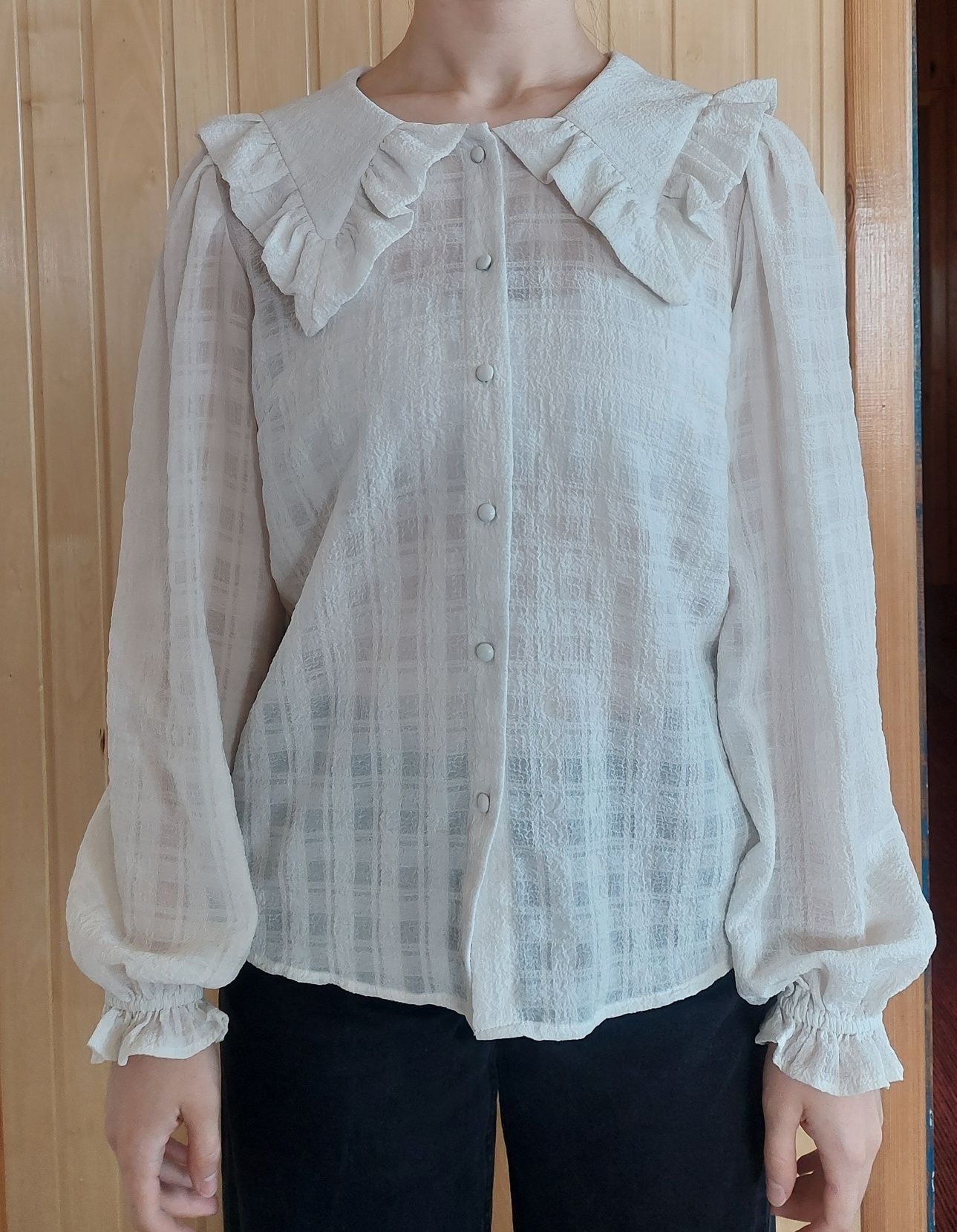 Блуза біла New Look, M з довгим рукавом
