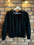 Czarna bluza dresowa sportowa z kapturem rozpinana XS S 35 36