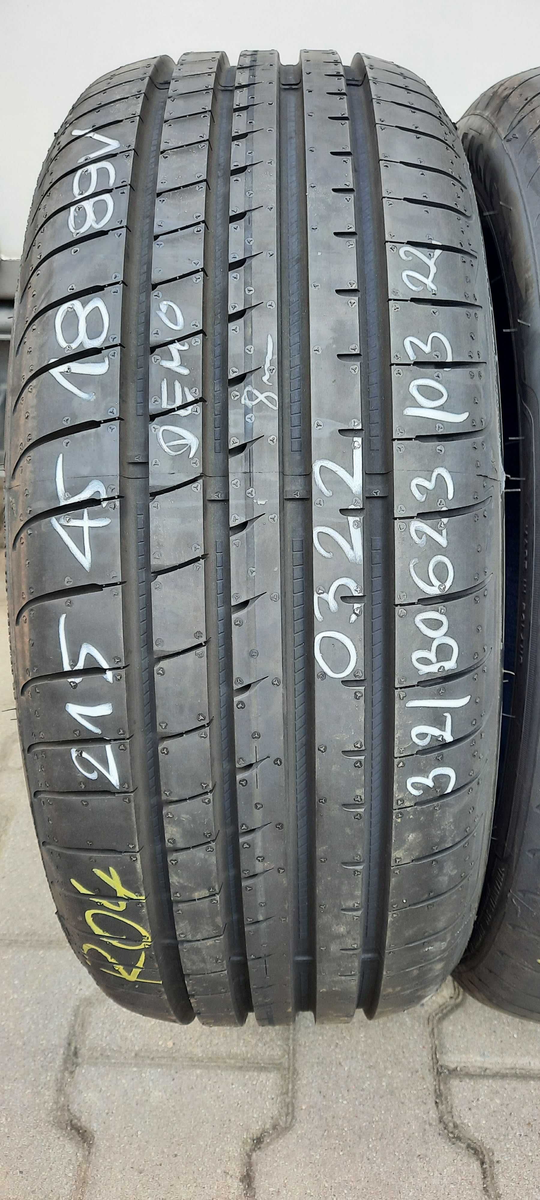 4szt. opony letnie 215/45R18 Goodyear F1 Asymmetric 3 DEMO 8mm