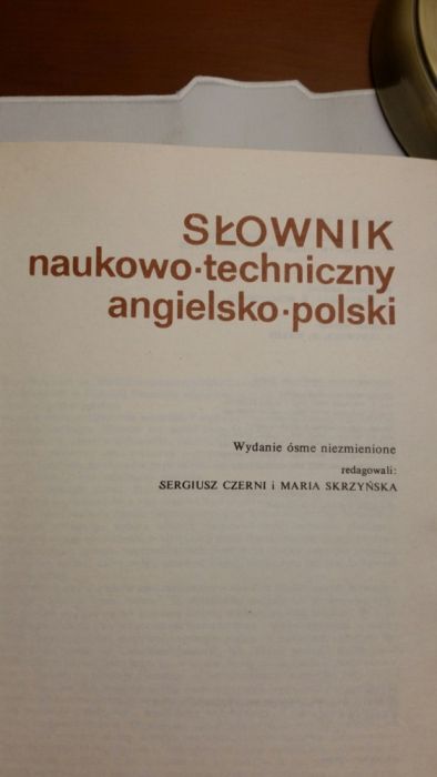 Słownik naukowo techniczny angielsko-polski