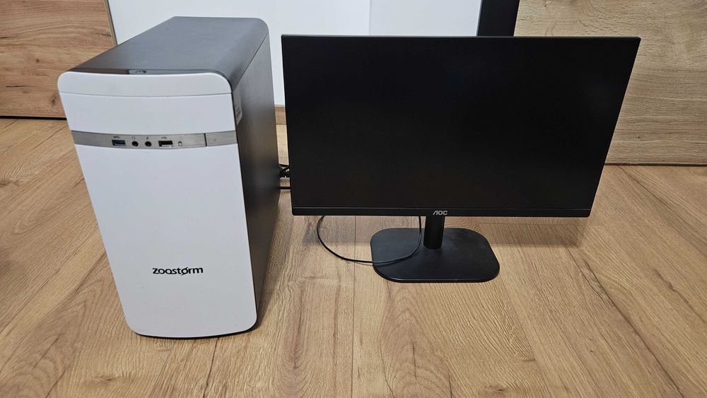 PC Komputer stacjonarny Intel core i3 z monitorem AOC