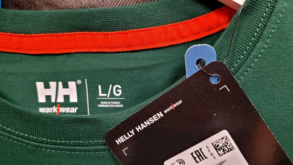 T-SHIRT Helly Hansen L / koszulka Logo HH i miś :)) zielona