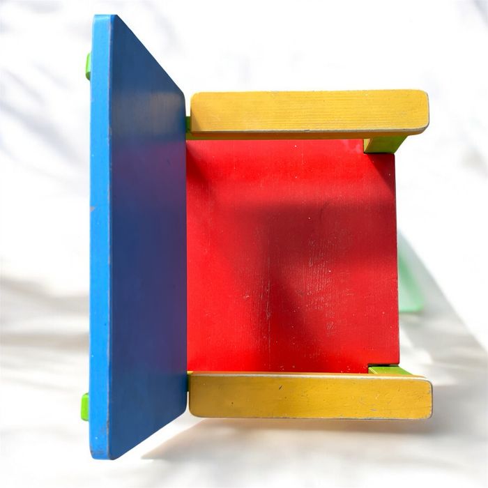 Kolorowe krzesełko dla dziecka z litego drewna bukowego Polskie